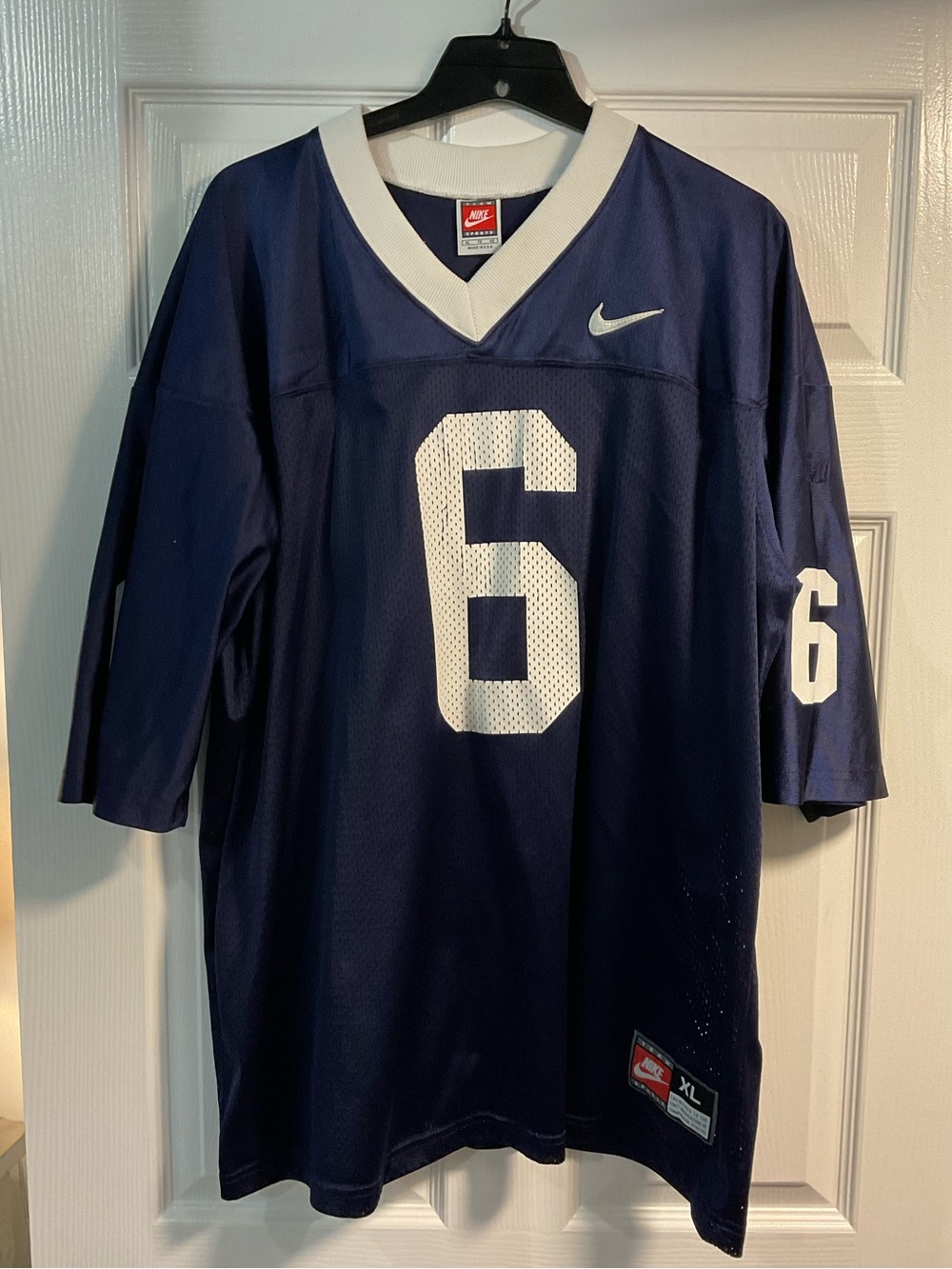 Nike Men's penn state Navy and White Football Jersey with Number 6 Koby Howard